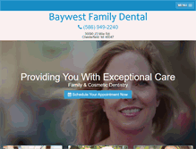 Tablet Screenshot of baywestfamilydental.com